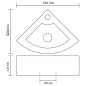 vidaXL Lavabo con rebosadero blanco 45x32x12,5 cm vidaXL Lavabo con rebosadero blanco 45x32x12,5 cm