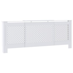 vidaXL Cubierta para radiador MDF blanco 205 cm