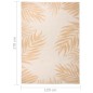 vidaXL Alfombra de exterior tejido plano estampado de hoja 140x200 cm