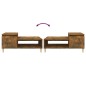 vidaXL Mesa de centro madera contrachapada roble ahumado 100x50x45 cm