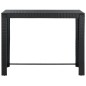 vidaXL Mesa alta de jardín ratán sintético negro 140,5x60,5x110,5 cm vidaXL Mesa alta de jardín ratán sintético negro 140,5x60,5x110,5 cm