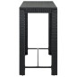 vidaXL Mesa alta de jardín ratán sintético negro 140,5x60,5x110,5 cm vidaXL Mesa alta de jardín ratán sintético negro 140,5x60,5x110,5 cm