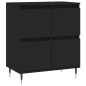 vidaXL Aparador de madera contrachapada negro 60x35x70 cm