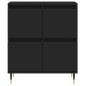 vidaXL Aparador de madera contrachapada negro 60x35x70 cm