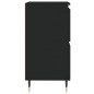 vidaXL Aparador de madera contrachapada negro 60x35x70 cm