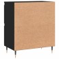 vidaXL Aparador de madera contrachapada negro 60x35x70 cm