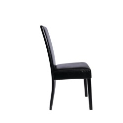 vidaXL Sillas de comedor 2 unidades cuero sintético negro