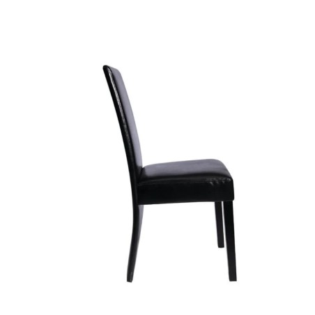 vidaXL Sillas de comedor 2 unidades cuero sintético negro