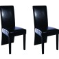 vidaXL Sillas de comedor 2 unidades cuero sintético negro vidaXL Sillas de comedor 2 unidades cuero sintético negro