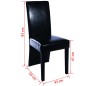 vidaXL Sillas de comedor 2 unidades cuero sintético negro vidaXL Sillas de comedor 2 unidades cuero sintético negro