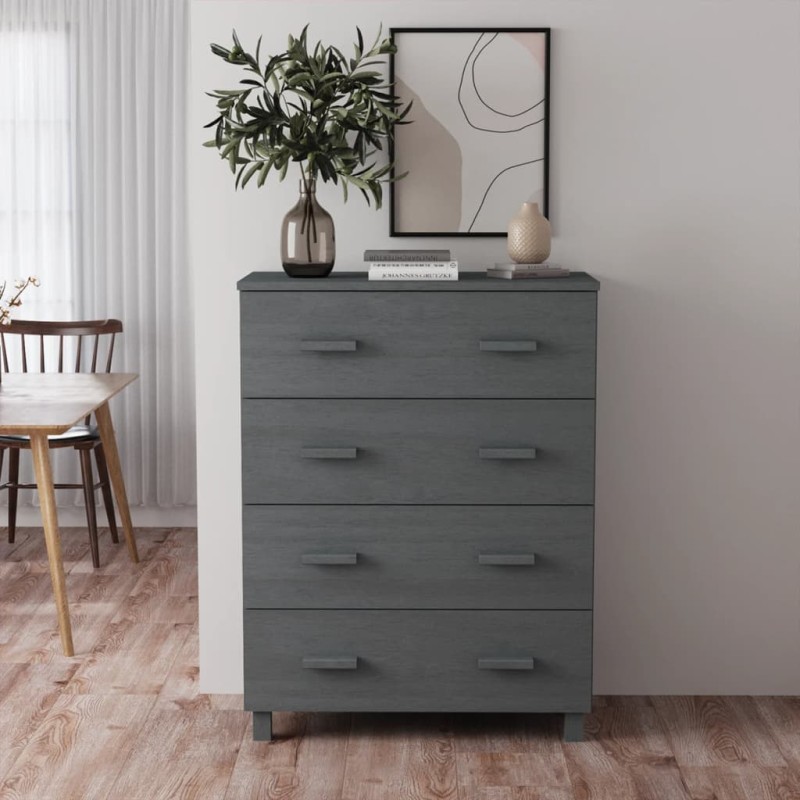 vidaXL Aparador HAMAR madera maciza de pino gris oscuro 79x40x103,5 cm vidaXL Aparador HAMAR madera maciza de pino gris oscuro 79x40x103,5 cm