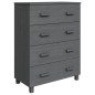 vidaXL Aparador HAMAR madera maciza de pino gris oscuro 79x40x103,5 cm vidaXL Aparador HAMAR madera maciza de pino gris oscuro 79x40x103,5 cm