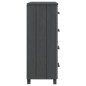 vidaXL Aparador HAMAR madera maciza de pino gris oscuro 79x40x103,5 cm vidaXL Aparador HAMAR madera maciza de pino gris oscuro 79x40x103,5 cm