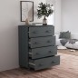 vidaXL Aparador HAMAR madera maciza de pino gris oscuro 79x40x103,5 cm vidaXL Aparador HAMAR madera maciza de pino gris oscuro 79x40x103,5 cm