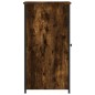 vidaXL Mesita de noche madera de ingeniería roble ahumado 32x42x80 cm