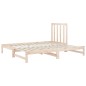 vidaXL Sofá cama extraíble madera maciza de pino 2x(90x200) cm vidaXL Sofá cama extraíble madera maciza de pino 2x(90x200) cm