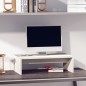 vidaXL Soporte de monitor madera maciza de pino blanco 50x27x15 cm vidaXL Soporte de monitor madera maciza de pino blanco 50x27x15 cm