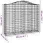 vidaXL Cesta gaviones forma arco hierro galvanizado 200x50x160/180 cm vidaXL Cesta gaviones forma arco hierro galvanizado 200x50x160/180 cm