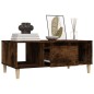 vidaXL Mesa de centro madera contrachapada roble ahumado 90x50x36,5 cm vidaXL Mesa de centro madera contrachapada roble ahumado 90x50x36,5 cm