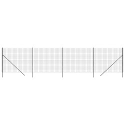 vidaXL Cerca de alambre de acero galvanizado gris antracita 1,4x10 m