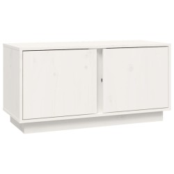 vidaXL Mueble de TV madera maciza de pino blanco 80x35x40,5 cm