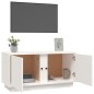vidaXL Mueble de TV madera maciza de pino blanco 80x35x40,5 cm vidaXL Mueble de TV madera maciza de pino blanco 80x35x40,5 cm