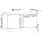 vidaXL Mueble de TV madera maciza de pino blanco 80x35x40,5 cm vidaXL Mueble de TV madera maciza de pino blanco 80x35x40,5 cm