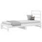 vidaXL Sofá cama extraíble madera maciza de pino blanco 2x(90x200) cm vidaXL Sofá cama extraíble madera maciza de pino blanco 2x(90x200) cm