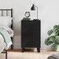vidaXL Mesita de noche madera de ingeniería negro 40x40x66 cm vidaXL Mesita de noche madera de ingeniería negro 40x40x66 cm