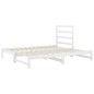 vidaXL Sofá cama extraíble madera maciza de pino blanco 2x(90x200) cm vidaXL Sofá cama extraíble madera maciza de pino blanco 2x(90x200) cm