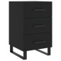 vidaXL Mesita de noche madera de ingeniería negro 40x40x66 cm vidaXL Mesita de noche madera de ingeniería negro 40x40x66 cm