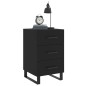 vidaXL Mesita de noche madera de ingeniería negro 40x40x66 cm vidaXL Mesita de noche madera de ingeniería negro 40x40x66 cm