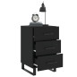 vidaXL Mesita de noche madera de ingeniería negro 40x40x66 cm vidaXL Mesita de noche madera de ingeniería negro 40x40x66 cm