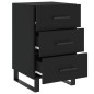 vidaXL Mesita de noche madera de ingeniería negro 40x40x66 cm vidaXL Mesita de noche madera de ingeniería negro 40x40x66 cm