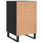 vidaXL Mesita de noche madera de ingeniería negro 40x40x66 cm vidaXL Mesita de noche madera de ingeniería negro 40x40x66 cm