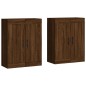 vidaXL Armarios de pared 2 uds madera de ingeniería marrón roble vidaXL Armarios de pared 2 uds madera de ingeniería marrón roble