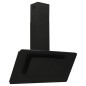 vidaXL Campana extractora acero inoxidable vidrio templado negro 90 cm vidaXL Campana extractora acero inoxidable vidrio templado negro 90 cm