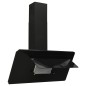 vidaXL Campana extractora acero inoxidable vidrio templado negro 90 cm vidaXL Campana extractora acero inoxidable vidrio templado negro 90 cm