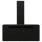 vidaXL Campana extractora acero inoxidable vidrio templado negro 90 cm vidaXL Campana extractora acero inoxidable vidrio templado negro 90 cm