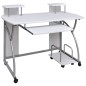 vidaXL Escritorio ordenador madera contrachapada blanco 110x52x88,5 cm
