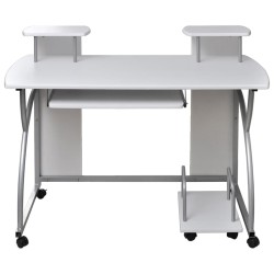 vidaXL Escritorio ordenador madera contrachapada blanco 110x52x88,5 cm