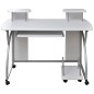 vidaXL Escritorio ordenador madera contrachapada blanco 110x52x88,5 cm