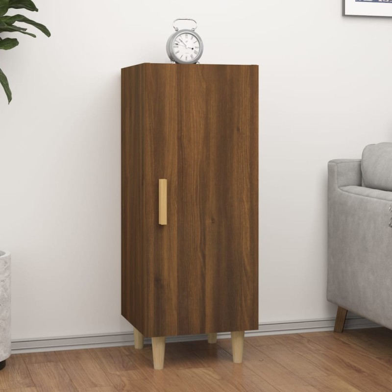 vidaXL Aparador madera contrachapada marrón roble 34,5x34x90 cm vidaXL Aparador madera contrachapada marrón roble 34,5x34x90 cm
