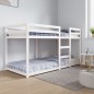 vidaXL Litera de madera maciza de pino 90x200 cm vidaXL Litera de madera maciza de pino 90x200 cm