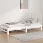 vidaXL Sofá cama extraíble madera maciza de pino blanco 2x(90x200) cm
