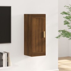 vidaXL Armario de pared madera contrachapada marrón roble 35x34x90 cm