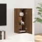 vidaXL Armario de pared madera contrachapada marrón roble 35x34x90 cm vidaXL Armario de pared madera contrachapada marrón roble 35x34x90 cm