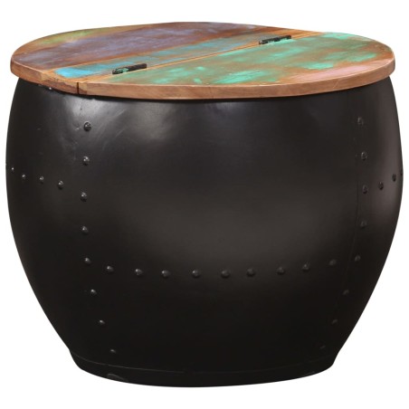 vidaXL Mesa de centro de madera maciza reciclada 53x43 cm