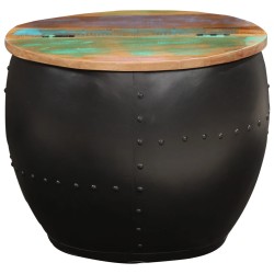 vidaXL Mesa de centro de madera maciza reciclada 53x43 cm