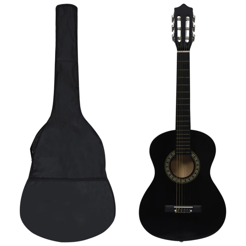 vidaXL Set de guitarra clásica para principiantes 8 pzas negro 1/2 34" vidaXL Set de guitarra clásica para principiantes 8 pzas negro 1/2 34"